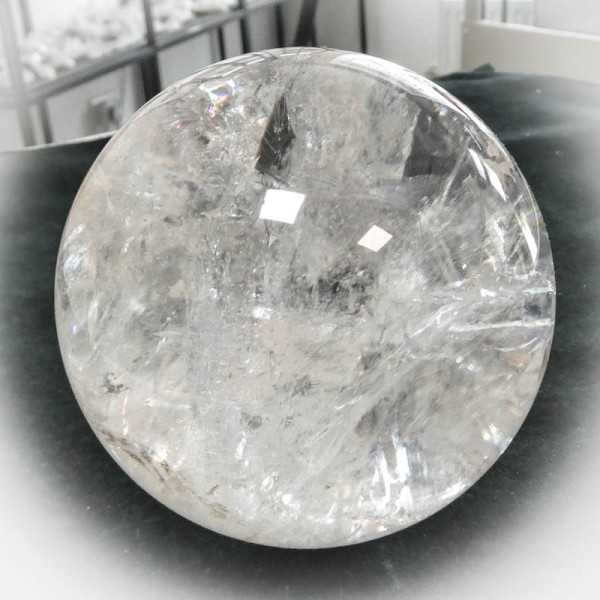 Clear rock crystal ball