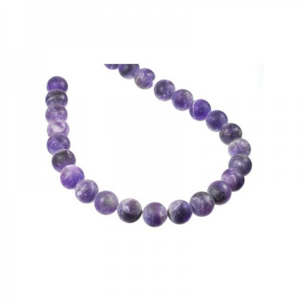 Amethyst chain strand ball polished