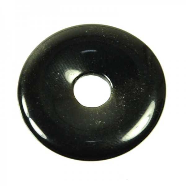 Silver-obsidian donut 30