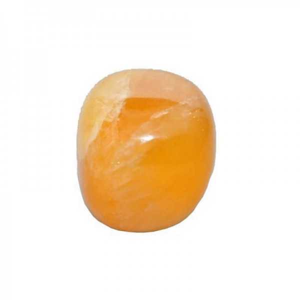 Orangen-Calcit-trommelstein