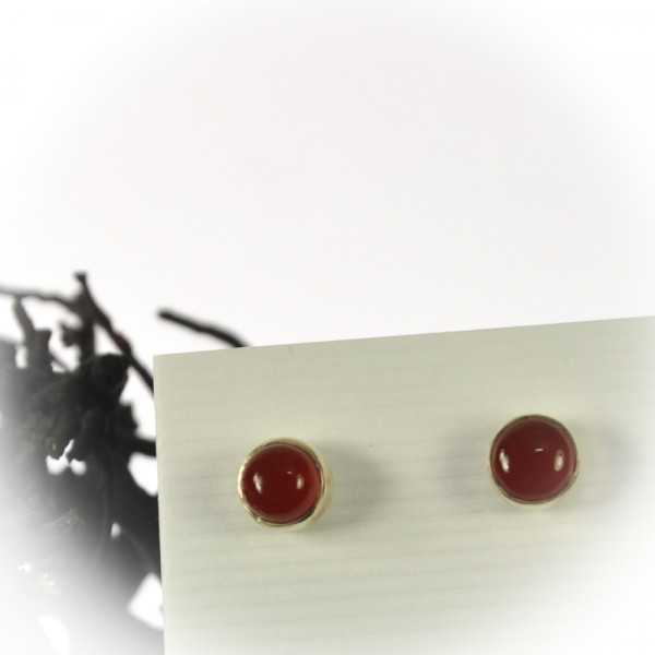 Carnelian earrings silver