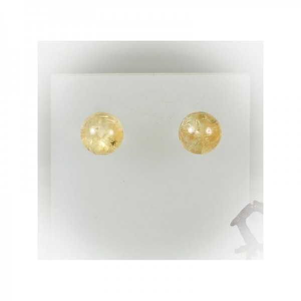 Stud Earrings Citrine