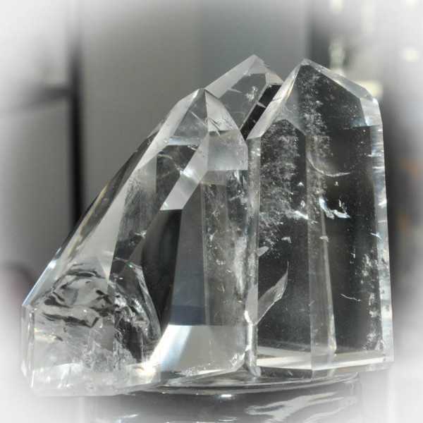 Bergkristall Spitzen im Lot - 3 Stück, A-Qualität