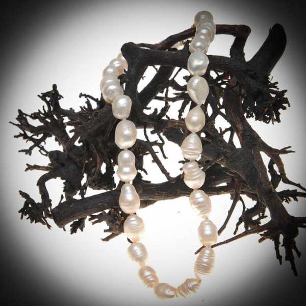 Perlenkette aus Süsswasser Zuchtperlen 40 cm