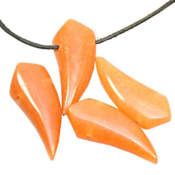 Aventurine orange pendant drilled