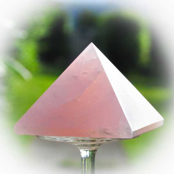 Rosenquarz Pyramide 6 cm