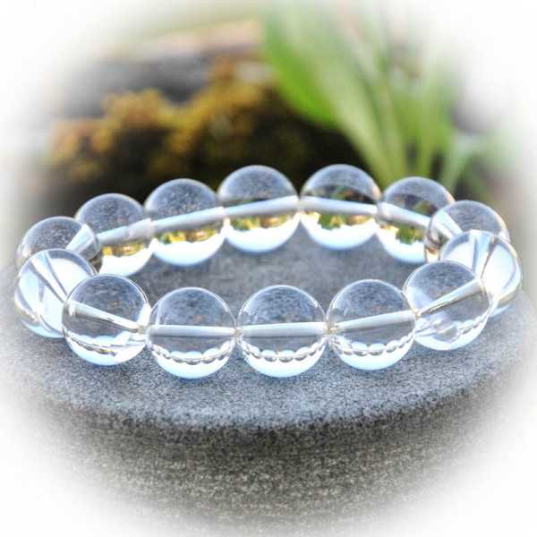 Rock crystal ball bracelet