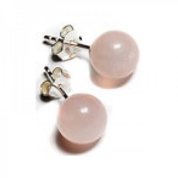 ear stud /rose quartz