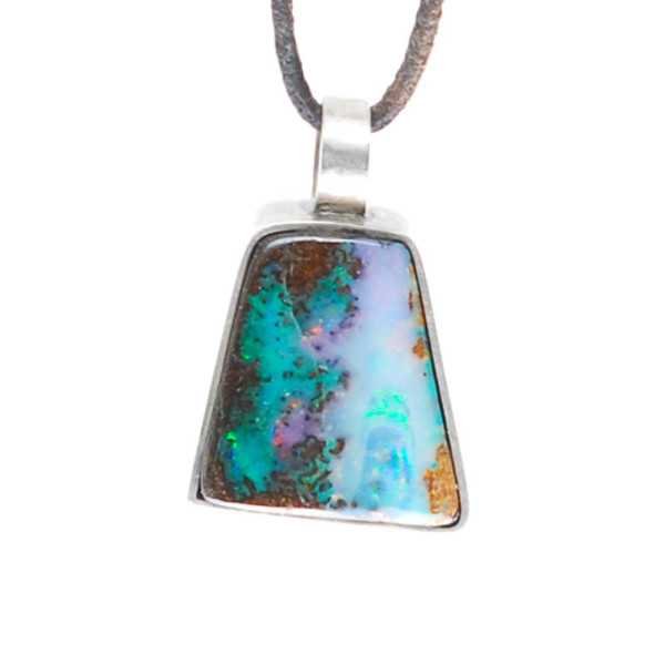 boulder opal anhänger